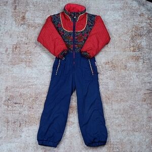 Obermeyer Red and Blue Kids Jacket & Coat